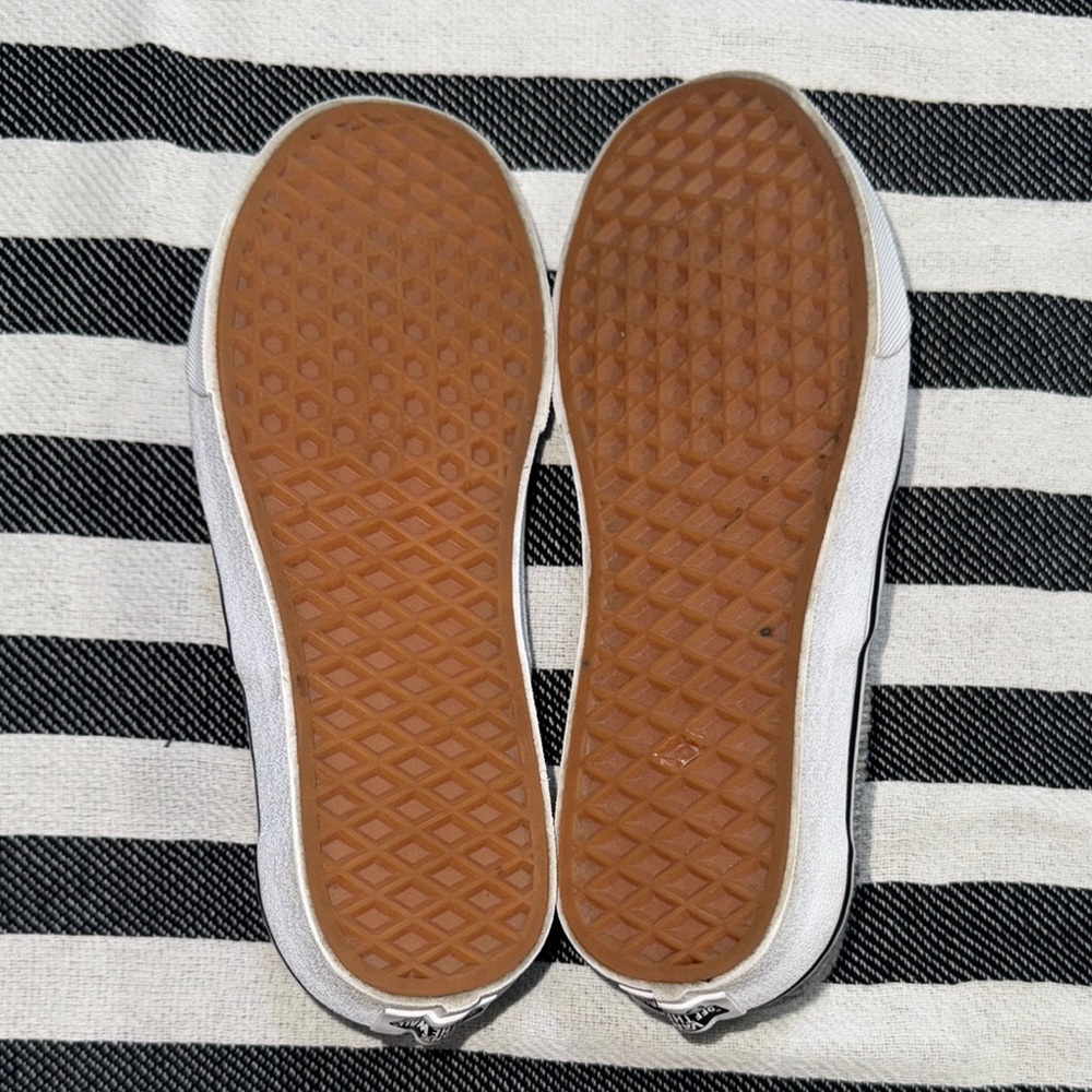 Vans Gray Slip-On Sneakers with Rubber Soles - Picture 7 of 7